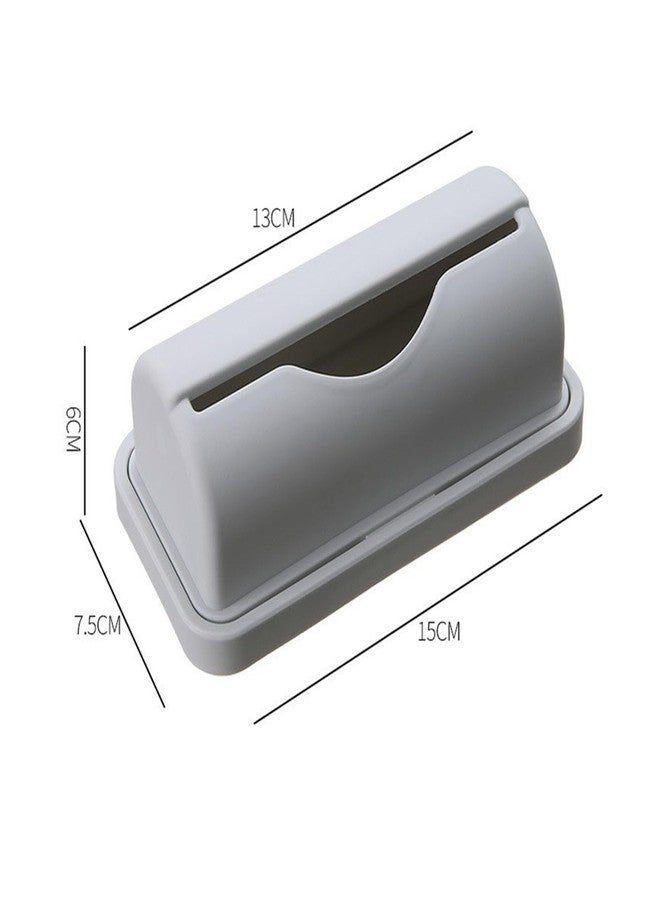 CHEOTIME Trash Bag Holder Dispenser, Trash Bag Dispenser Roll Holder Wall Mounted Plastic Garbage Bag Storage Organizer Mountable with Non Marking Adhesive for Kitchen(Grey) - Image 2